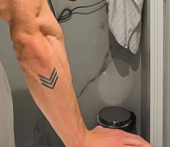 Chevron Arrow Tattoo on Forearm